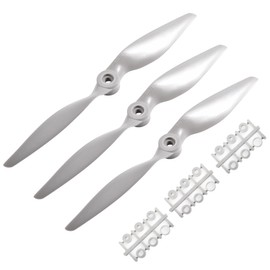 FOCMKEAS 3 Pcs 1070 10×7" Propeller Prop,Remote Control Propeller,Rc Quadcopter Propellers,Gray Nylon Drone Propellers for Stunt Planes Gliders Flying Wings Delta Wings Drones