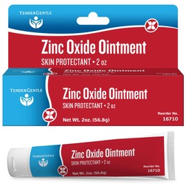 Zinc Oxide Ointment for Adults and Babies - 2 oz Diaper Rash Ointment - Skin Protectant for Diaper Rashes, Cuts, and Burns - 20% Zinc Oxide