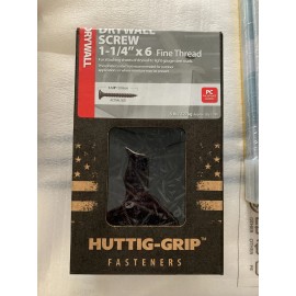 GRIP Drywall Screws 5 LbS Box Huttig-Grip 1-1/4" x 6 Fine Thread. (Approx Qty : 1390)