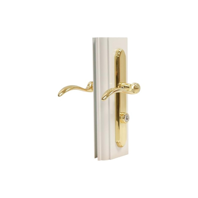 Larson Certified Storm Door Revere Mortise Brass Handle Set, Storm