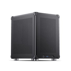JONSBO C6 Black Mini MATX Mesh Case,Simple Compact Desktop Micro ATX Chassis,Upper Cover/Side Panel Tool-Free Open pc case, ATX Power Bite (L185mm Max.),Support 75mm CPU Cooler,GPU200-255mm