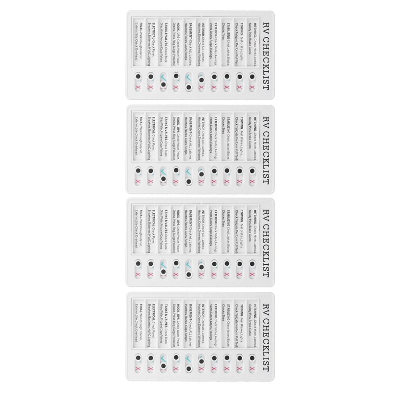 4pcs Checklist Board DIY Production Recyclable Portable Chore Checklist Detachable