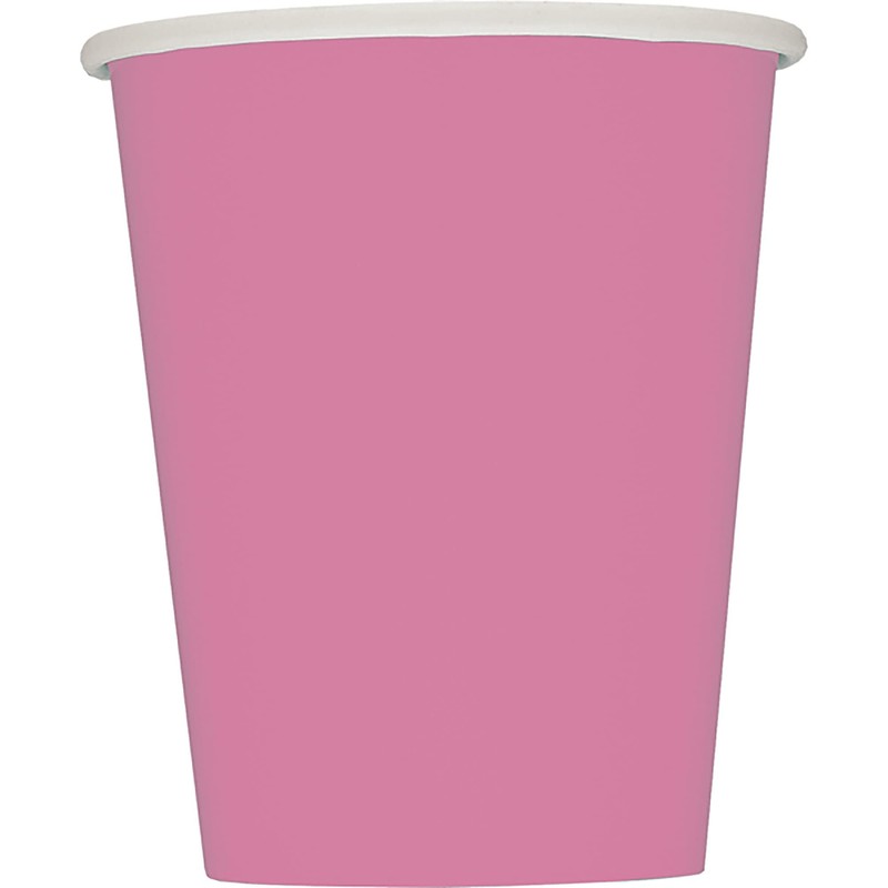 Unique Party 30883 - 9oz Baby Pink Paper Cups, Pack