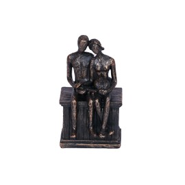 PUHOZN Iron Couple Statue Iron 6th for Wife Love Cast Iron Couple Sculpture Wedding Modern Abstract Romantic Man and Woman Sculpture Figurines Centerpiece Decoration
