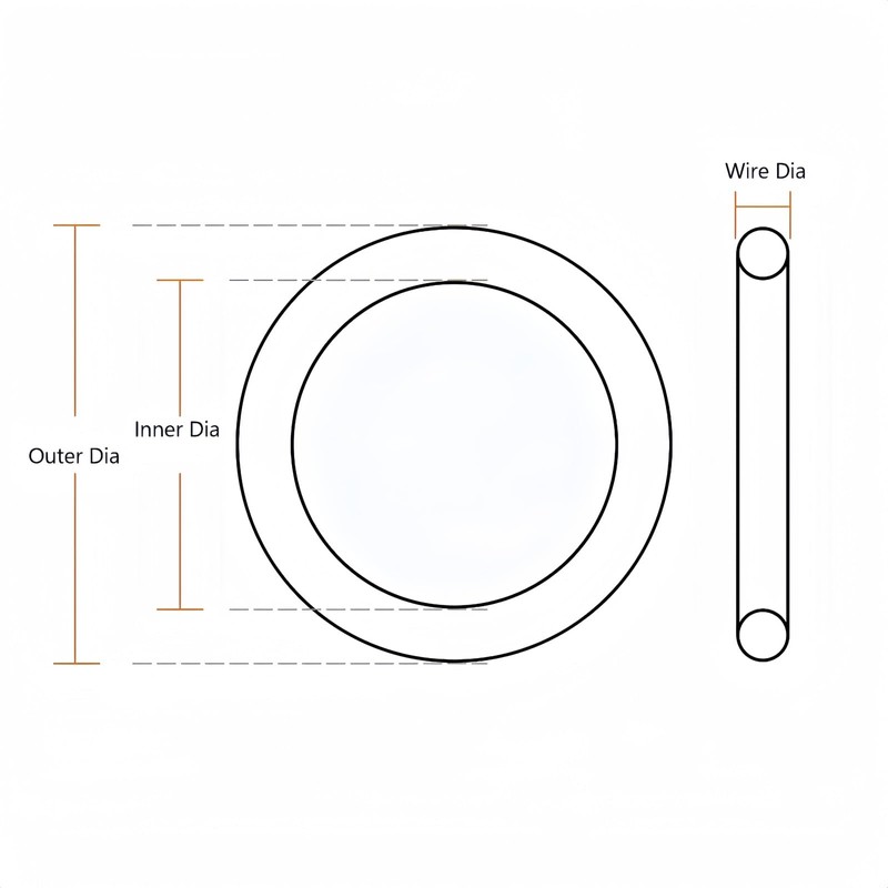 Boxonly Nitrile Rubber O-Ring Round 21 mm x 14 mm
