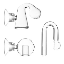 CONNECTION Pack of 3 CO2 Continuous Test Aquarium with 2 Suction Cups CO2 Test Aquarium Drop Checker Hanging, Note and Round CO2 Glass Tester Aquarium CO2 Monitor CO2 Tester for Freshwater Aquarium