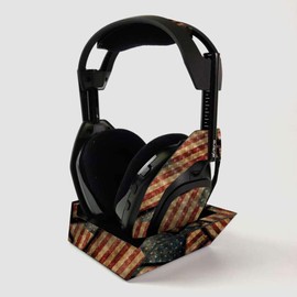 MightySkins Carbon Fiber Skin For ASTRO Gaming A50 Wireless Headphones + Base Station - Vintage American | Protective, Durable Textured Carbon Fiber Finish | Easy To Apply | Made in the USA