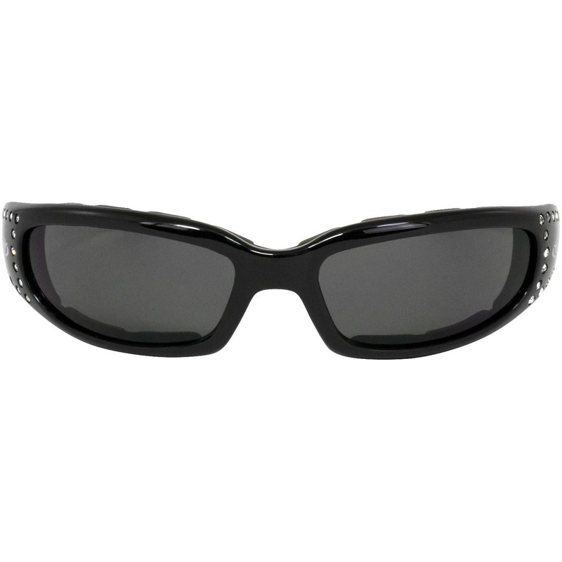 Global Vision Marilyn Women's Ladies Padded Motorcycle Sunglasses Bling Black