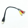 Tofficu 1Pair USB to Audio Cables Adapter Set for Home