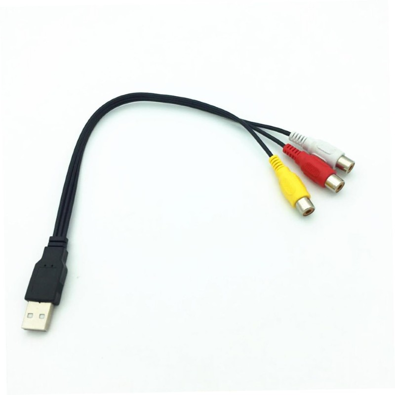 Tofficu 1Pair USB to Audio Cables Adapter Set for Home