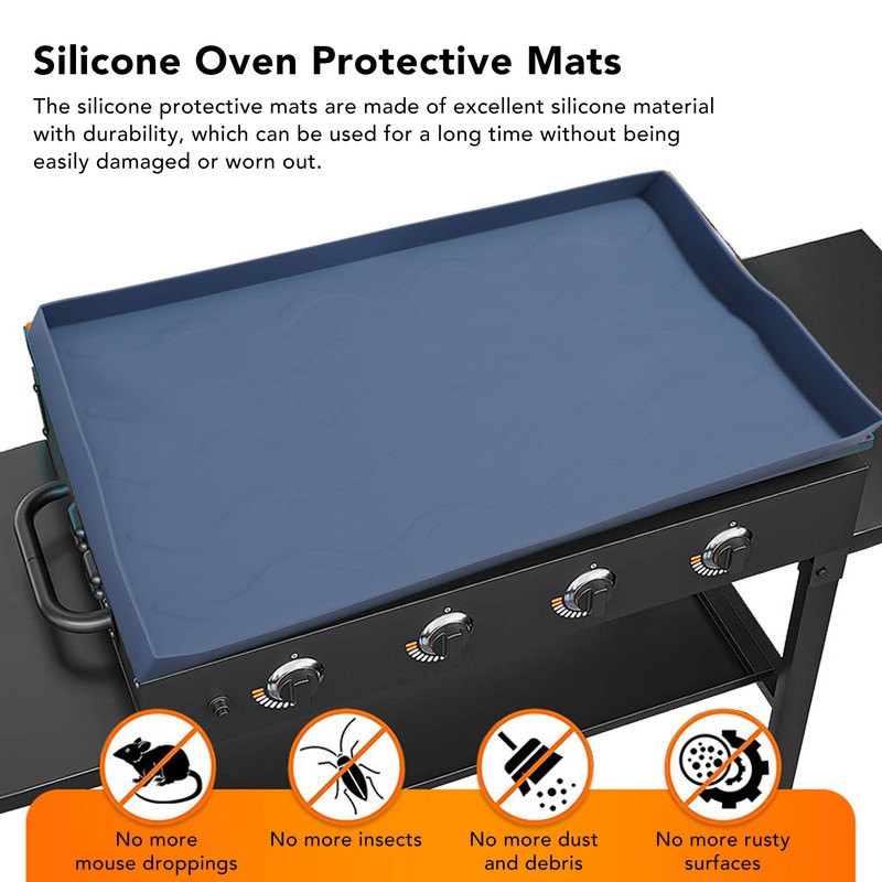 Grill Mat Silicone Blackstone Griddle Top Cover Anti Sticky Grill