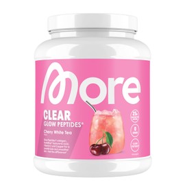 MORE NUTRITION MORE Clear Glow Peptides, Cherry White Tea, 600 g, untersttzt Muskeln, Haut, Gelenke, Sehnen und B?nder - made in Germany