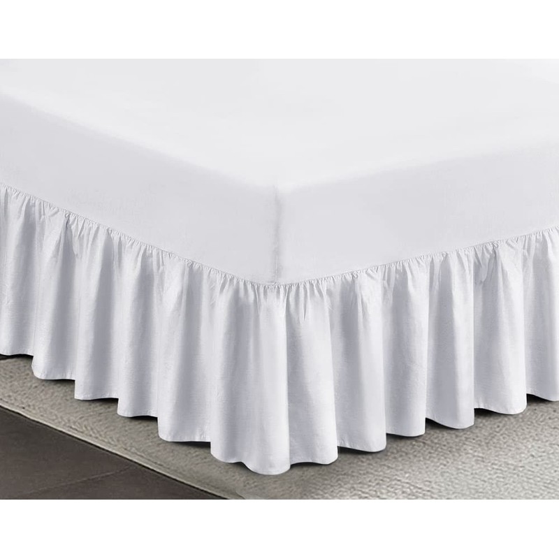 Plain 100% Egyptian Cotton Fitted Valance Sheet | Easy Care