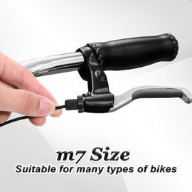 Fyntave M7 Brake Lever Adjuster 4 Pcs Bike Brake Adjuster Screw Black/Silver Bicycle Brakes Handle Lever Fastener Bolt 7mm Aluminum Alloy Brakes Accessorie for Road Mountain Bikes