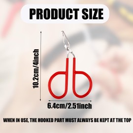 BOXOB Cable Tie Opener, Pocket-Sized Stainless Steel Zip Tie Release Opener Tool with Red Anti-Slip Handle Cover for Untying and Improving Utilization