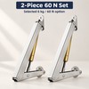 2-Pack Heavy Duty Soft Close Lid Support Hinges with Gas