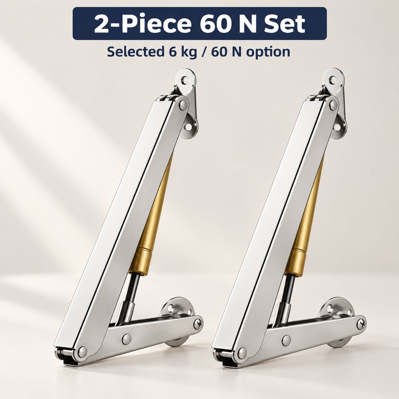 2-Pack Heavy Duty Soft Close Lid Support Hinges with Gas