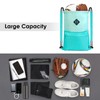 WANDF Drawstring Backpack, Sports Gym Bag with Wet Pocket, Water