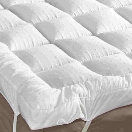 "Rejuvopedic" King Size 3D Microfibre Bed Mattress Topper Protector, Mattress Pad Top Cover - Quilted Fitted Protector, Breathable Fluffy Soft, Plush Topper, Cloud-Like Sleep Cover