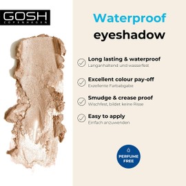 GOSH Mineral Waterproof Eye Shadow, Rotating Eyeshadow Pen with Creamy Texture for Easy Application and Intense Colour Result, Waterproof, Long-Lasting & Fragrance-Free, 012 Golden Nude