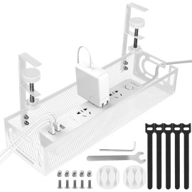 Under Desk Cable Management Tray, Cable Management Under Desk No Drill, Wire Man