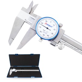 Dasqua Double Shock-Proof Dial Caliper Pro Monoblock High Precision with 0-12" Range,Accuracy of ±0.001''