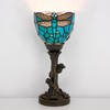 AVIVADIRECT Small Tiffany Lamp Stained Glass Table Lamp Desk Uplight