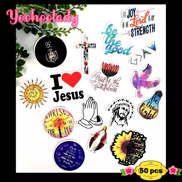 Unbranded Bible Verse Scripture Stickers Die Cut Labels, Inspirational Variety