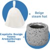 Sauna Aromatherapy Stone Cup with 2 Unique steam Hats, Round