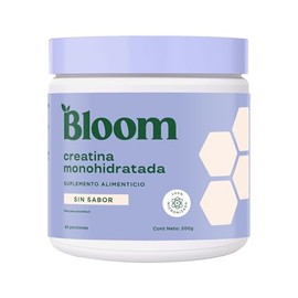 Bloom Creatina Monohidratada de Alta Pureza sin Sabor, 5g por porción | Apoya la fuerza, resistencia y recuperación | Sin OGM, Ideal antes o después d