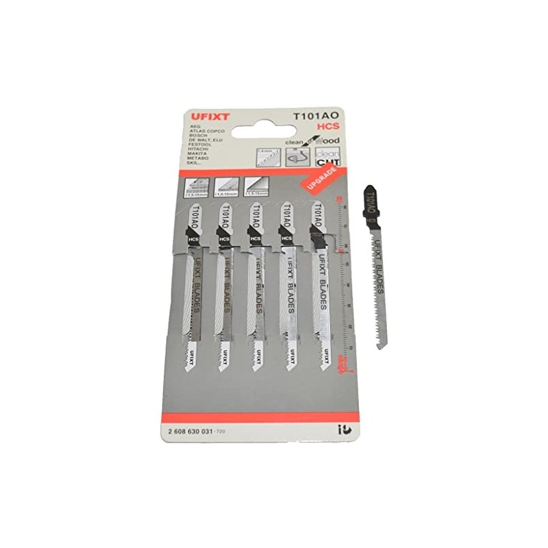 Ufixt Jigsaw Blades T101AO for High Speed Wood Cutting High