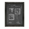 Baseball Bag Patent Art Chalkboard Print in a Beveled Black