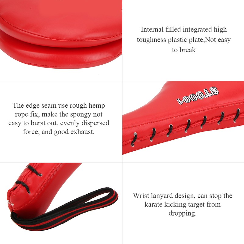 ST0001 PU Leather Red Children Taekwondo Boxing Hand Foot Pad