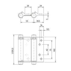 Shimizu OS Free # Holds Both Open 101 mm Iron Black Painting 2 Pieces 1 Pair [Model Number H – 14]