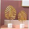 Ipetboom Golden Iron Monstera Leaf Ornament Large Artistic Desktop Decoration