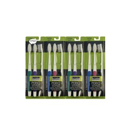 Dr. Collins Perio Toothbrush 3 Pack, (Colors Vary) (Qty. 12, Pack of 4)
