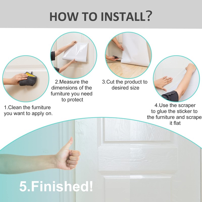Uross Door Protector from Dog Scratching- 30CM X500CM Cat Scratch