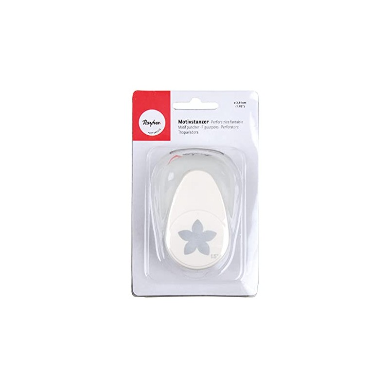 Rayher Motive Puncher, Blossom, ø3.8cm, (1 1/2"), Metal Orange, 16