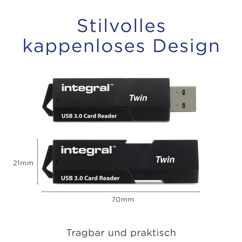 Integral Dual-Slot Micro SD & SD USB 3.0 Memory Card
