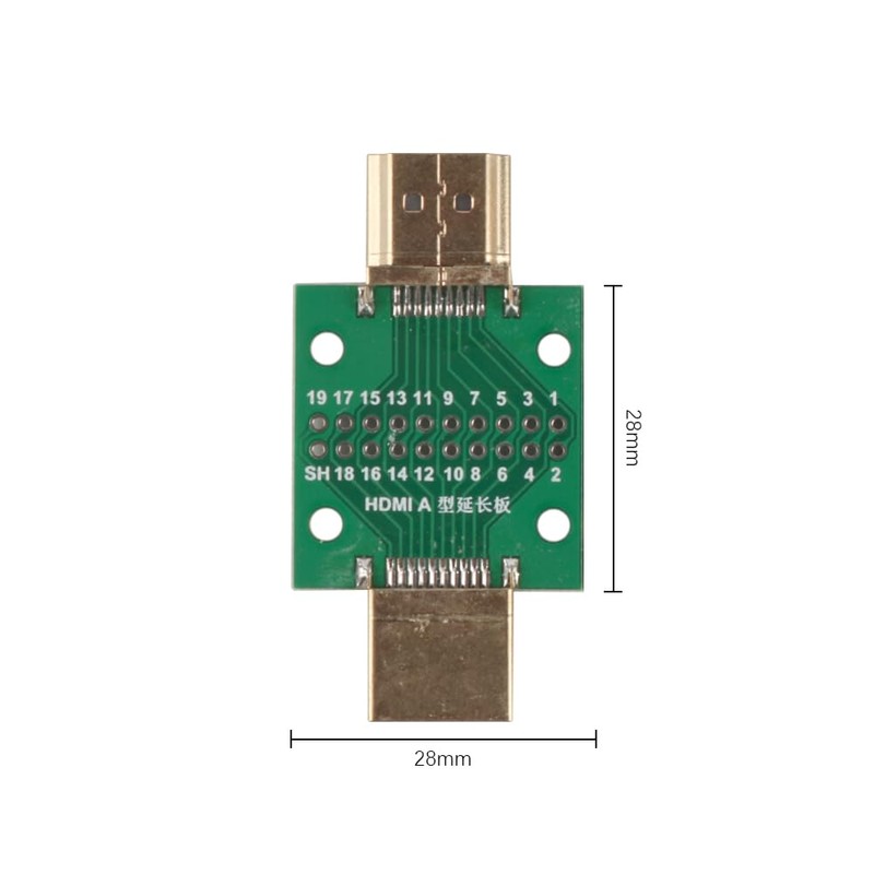 ieron 2Pcs HDMI Male to Male 2.54 DIP Double-Sided Socket