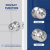 Loqron Privacy Door Knob, Keyless Interior Door Lock, Flat Ball