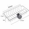 Kitchen Sink Faucet Organizer with Sponge Holder, Drain Rack and