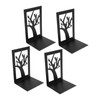 4Pcs Metal Book Ends Orderly Storage Arbitrary Adjustment Smoother Edges