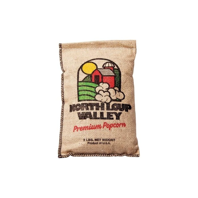 Popcorn County USA | Burlap Bag Yellow Un-Popped Popcorn Kernels
