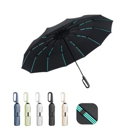YAYAMIYA Folding Umbrella, 2024 New Edition, Durable 72 Pieces, UPF 50+, One-Touch Automatic Opening/Closing, Windproof, Super Waterproof, Folding Umbrella, For Heavy Rain, Strong Wind Protection, UV