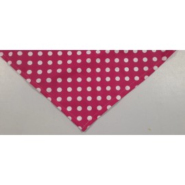 Buster Brown Dog Bandanas Dog Bandana, Tie On, Hot Pink, White, Medium Polka Dots, S,M - M