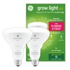 GE Lighting Grow Light for Plants, LED Light Bulb for Flowers and Fruit with Advanced Red Light Spectrum, BR30 Floodlight (2 Pack)