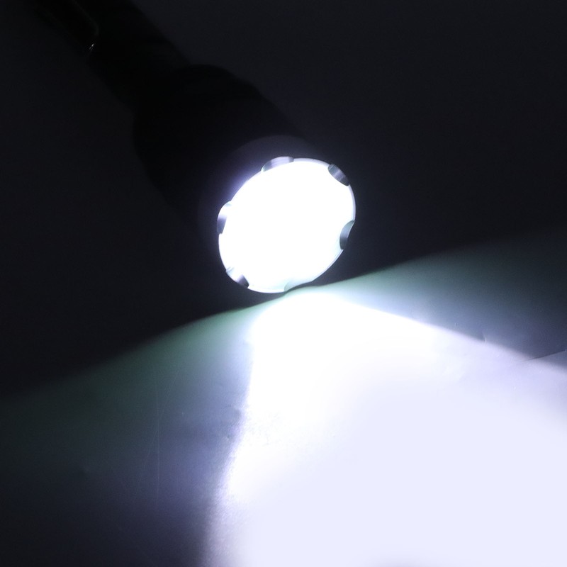 Camping Flashlight 5000LM Lengthened IPX5 Waterproof Anodized Black T6 Lamp