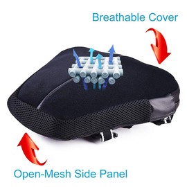 Motorcycle Seat Cushion, Auzkong Motorcycle Cushion, Polyurethane Air Cushion, Comfort Cushion for YAMA-HA H0NDA Harley Suzuki Aprilia 30.5 x 29.2 cm
