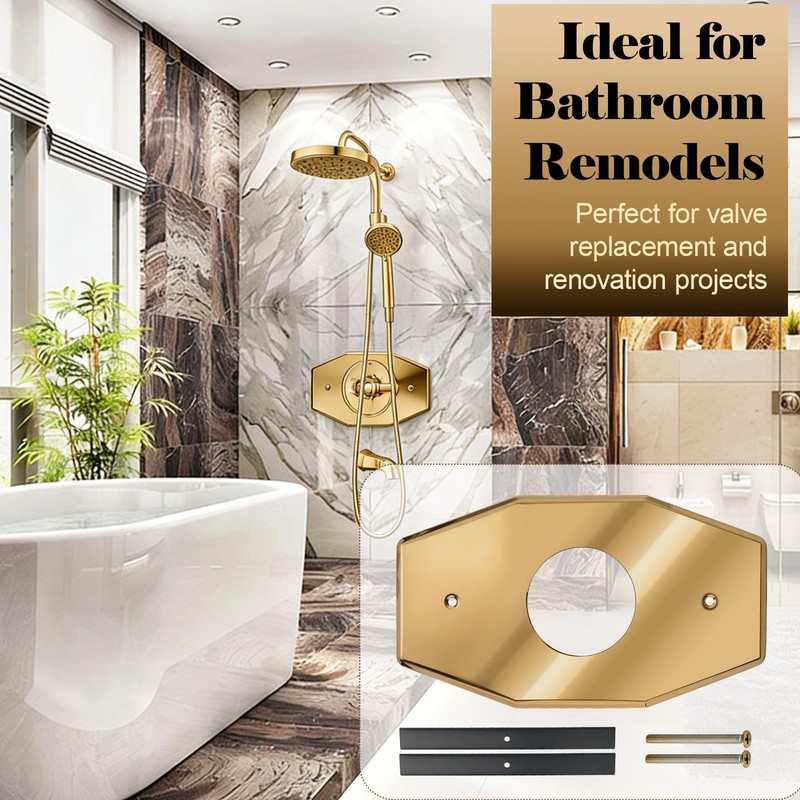 A503‑01 One-Hole Remodel Cover Plate for Mixet Bathtub and Shower